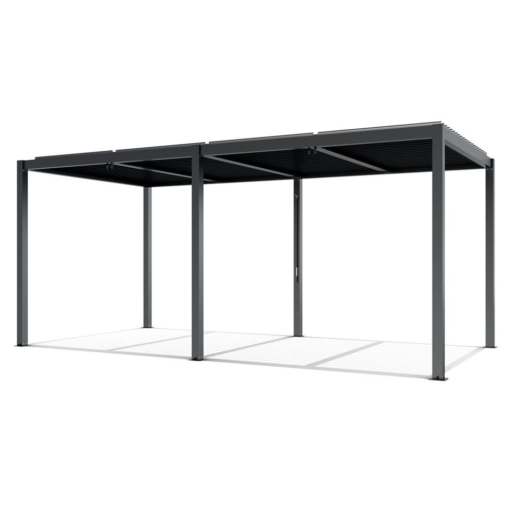 PERGOLA OGRODOWA LUXE 5.8x4M ALUMINIOWA Z MANUALNYM OTWIERANIEM DACHU ANTRACYT